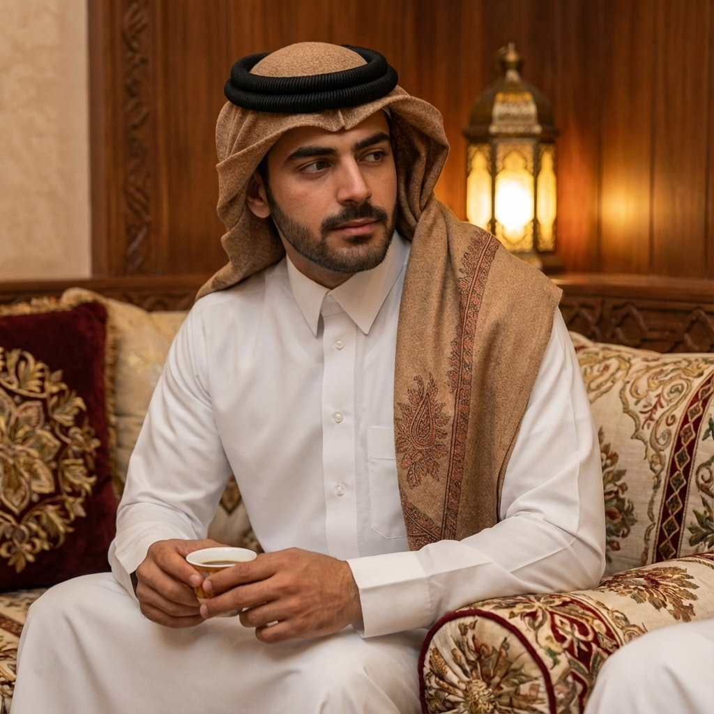 Bespoke Tailoring Service bespoke luxury thobe crafted for Arabian elegance